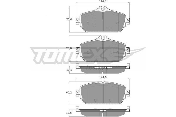 TOMEX BRAKES Bremžu uzliku kompl., Disku bremzes TX 18-74